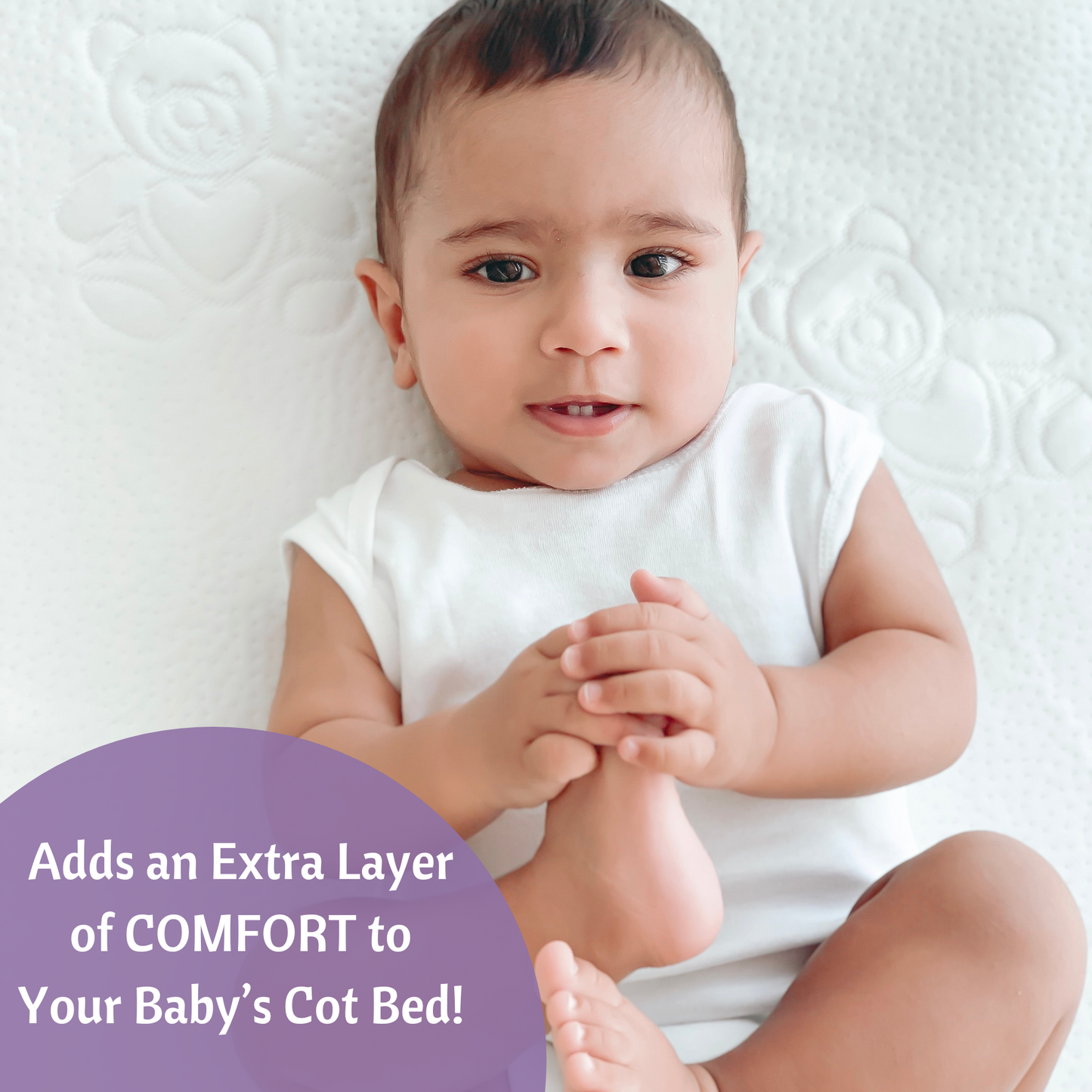 Bamboo Jacquard Cot Bed Mattress Protector 70x140cm