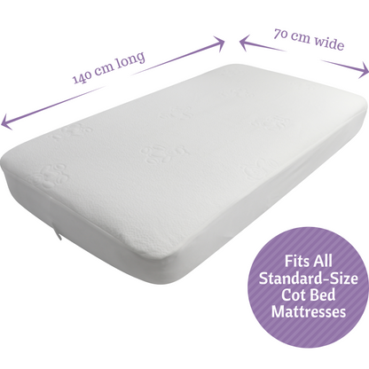 Bamboo Jacquard Cot Bed Mattress Protector 70x140cm